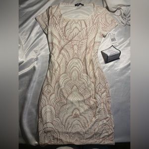 ⚜️White & Gold Pattern Dress⚜️